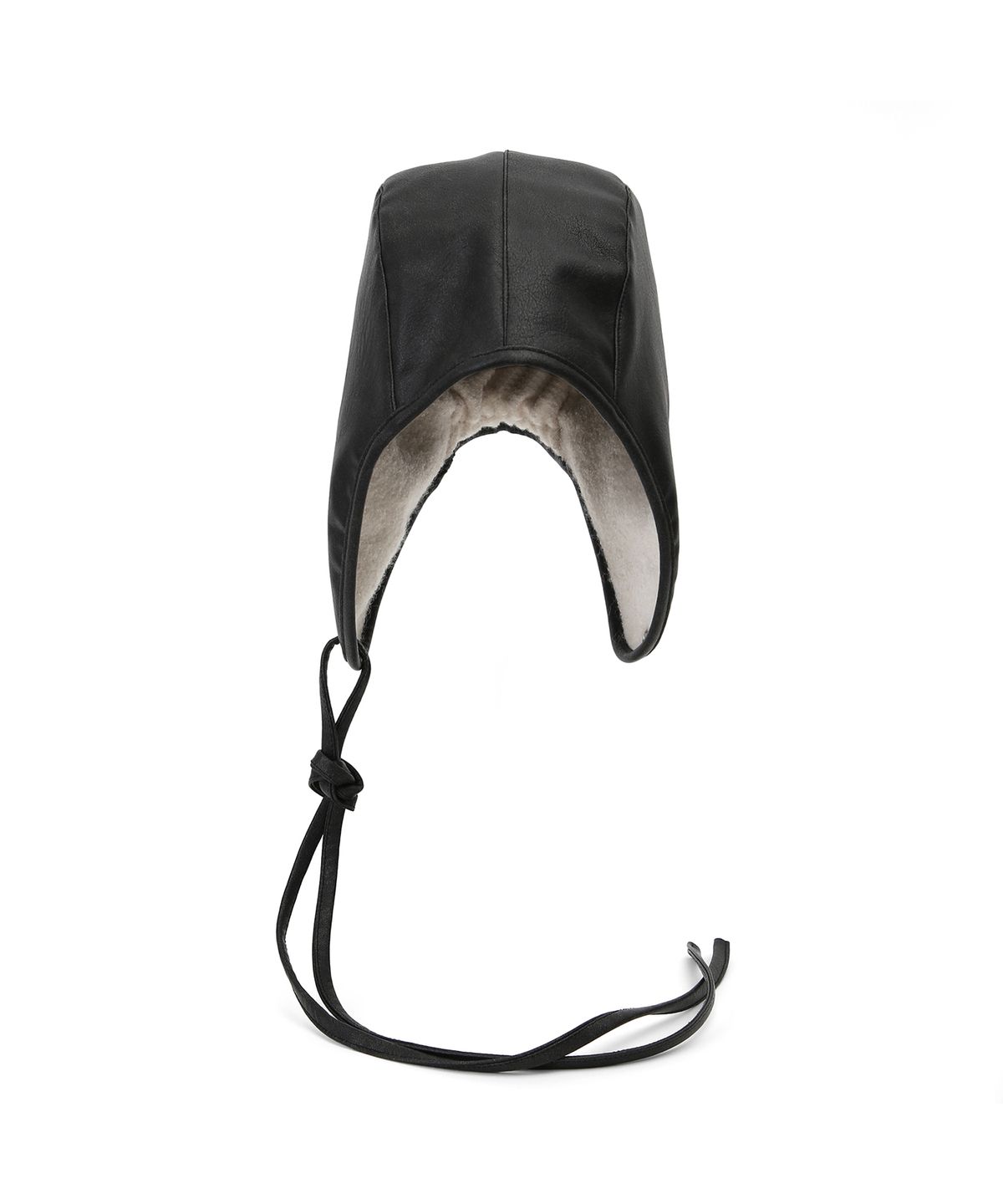 언더컨트롤 스튜디오(UNDERCONTROL STUDIO) 가죽 플리스 양면 이어플랩 겨울 항공모 비니 AVIATOR HAT / REVERSE / G LEATHER BK