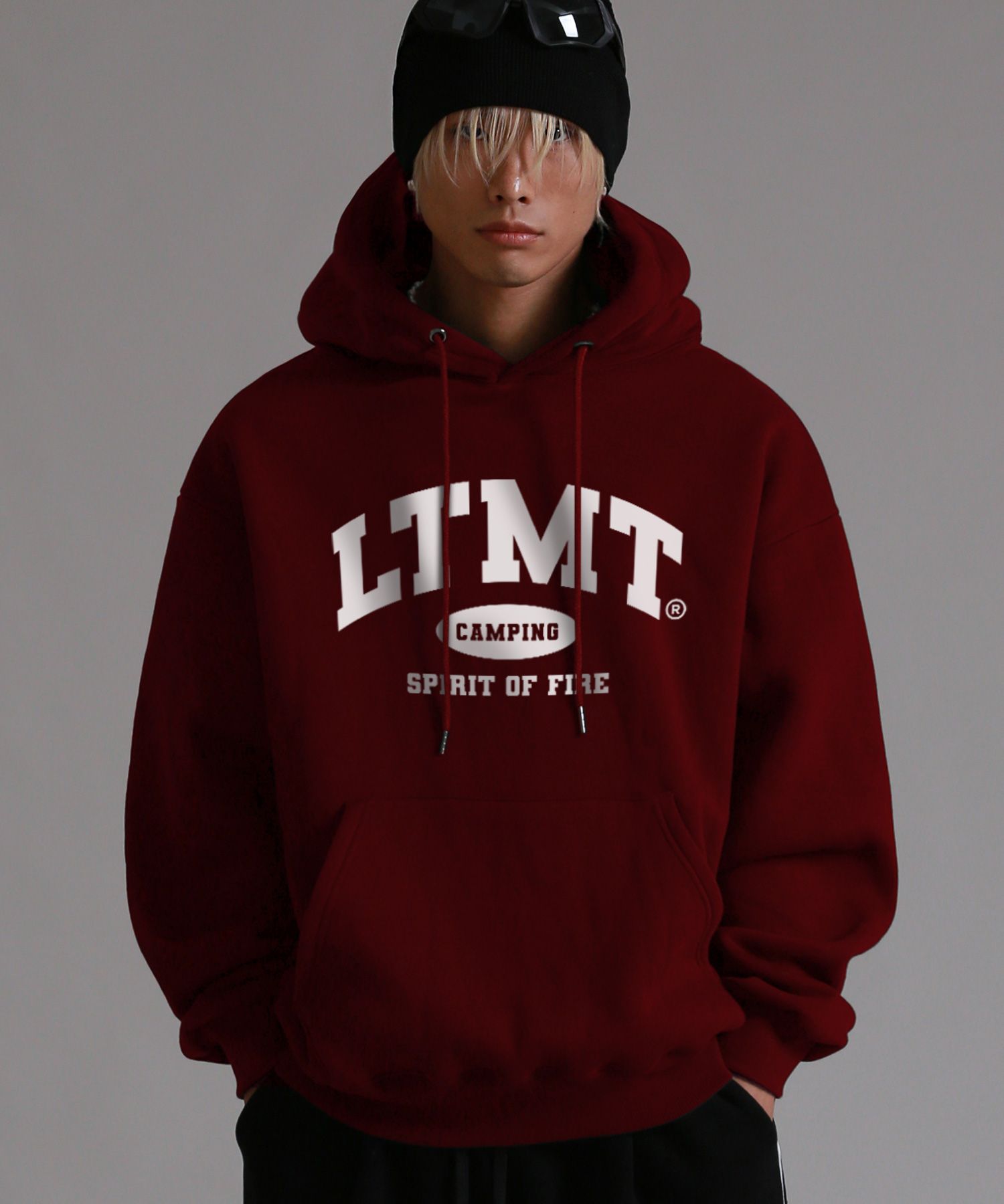 MUSINSA | LIKE THE MOST Soft LTMT Over Hood_Wine