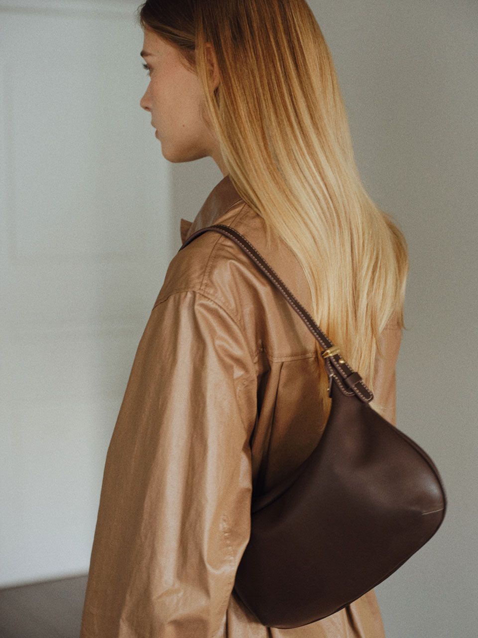 DE MERIEL☆Veneta Hobo Bag Small MUSINSA公式 | DEMERIEL Veneta Hobo Bag Small Choco Brown