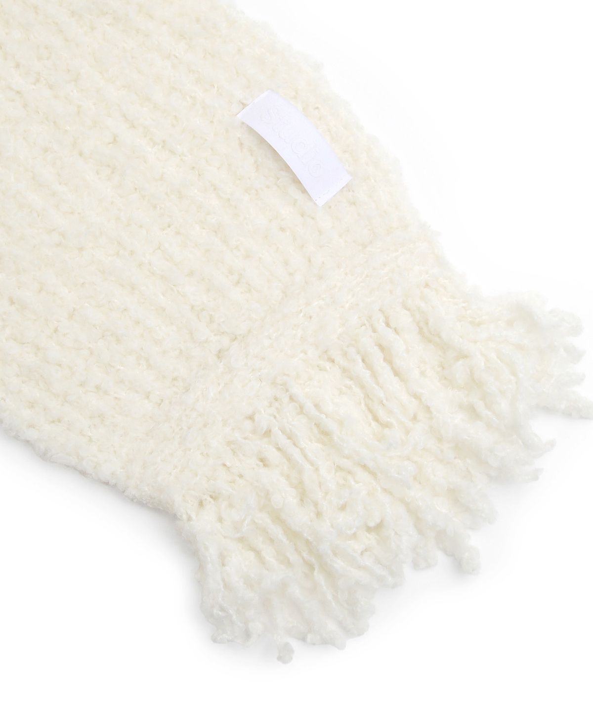 언더컨트롤 스튜디오(UNDERCONTROL STUDIO) 겨울 부클 털 머플러 HUGE TASSEL MUFFLER / MOHAIR BOUCLE / CREAM
