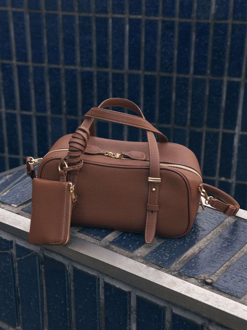 ★DE MERIEL★ VT Boston Bag Chestnut VTBOSTON MUSINSA | DEMERIEL VT Boston Bag Tan Brown