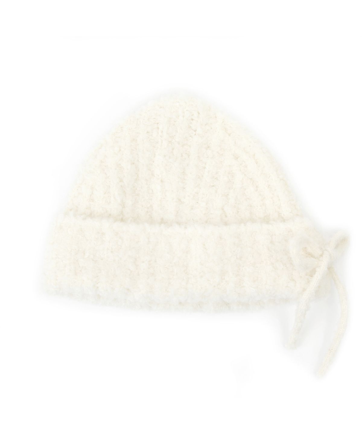 언더컨트롤 스튜디오(UNDERCONTROL STUDIO) 겨울 리본 부클 비니RIBBON BEANIE / MOHAIR BOUCLE / IV