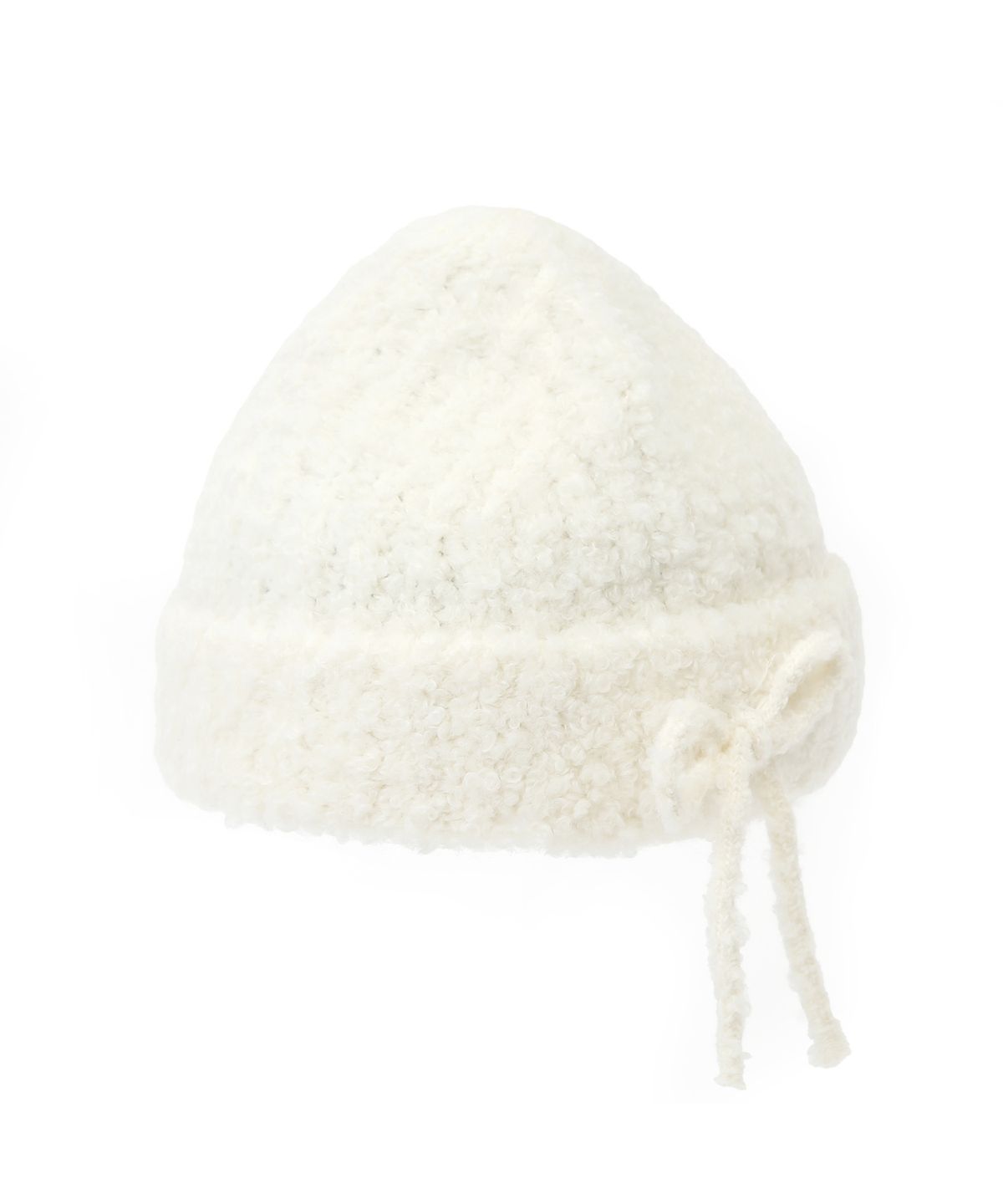 언더컨트롤 스튜디오(UNDERCONTROL STUDIO) 겨울 리본 부클 비니RIBBON BEANIE / MOHAIR BOUCLE / IV