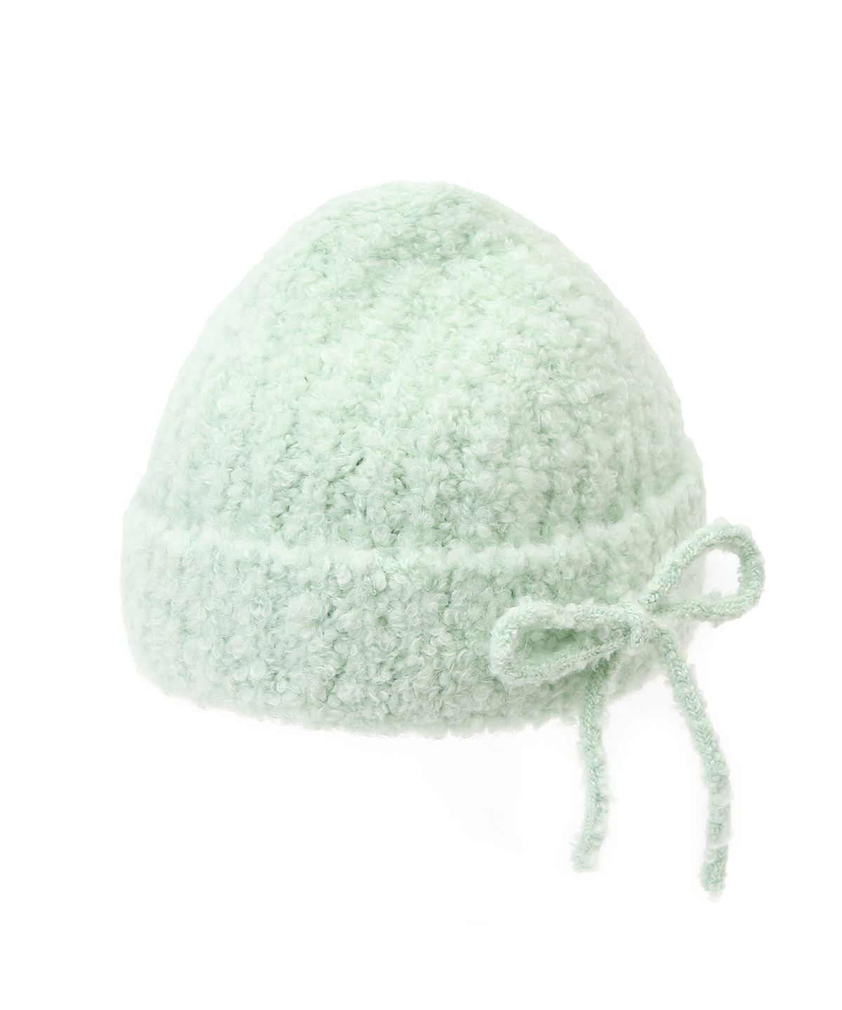 언더컨트롤 스튜디오(UNDERCONTROL STUDIO) 겨울 리본 부클 비니 RIBBON BEANIE / MOHAIR BOUCLE / ML