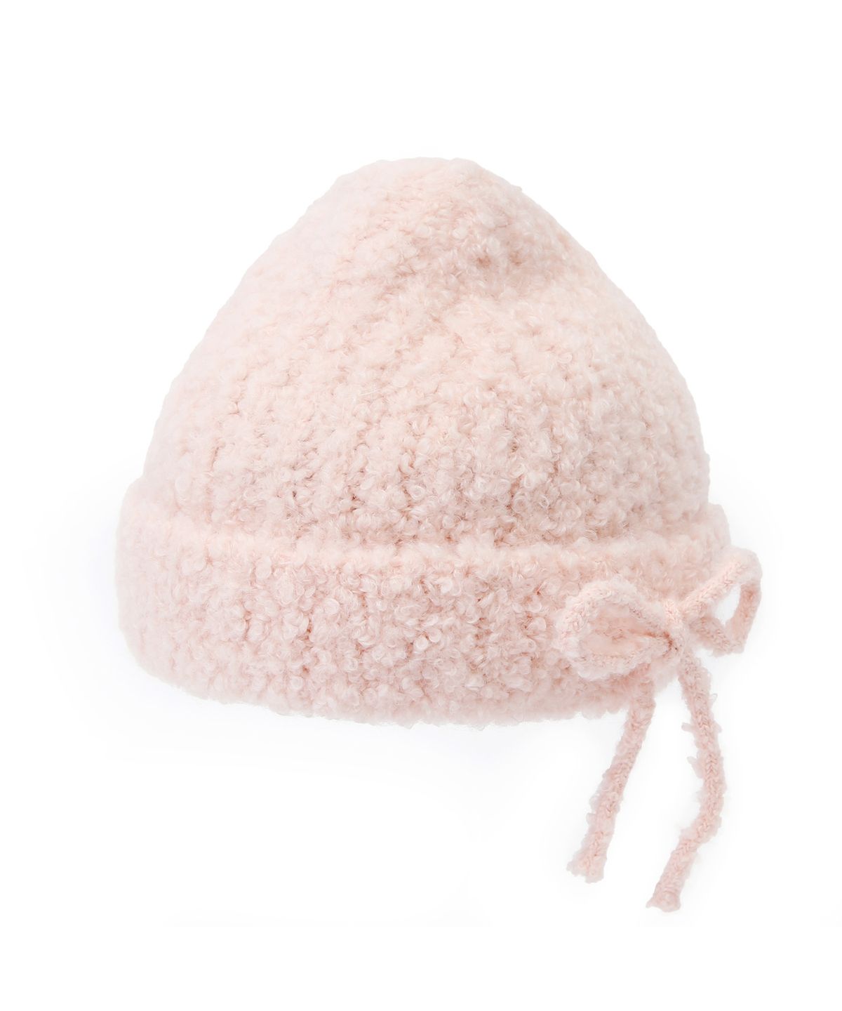 언더컨트롤 스튜디오(UNDERCONTROL STUDIO) 겨울 리본 부클 비니 RIBBON BEANIE / MOHAIR BOUCLE / PK