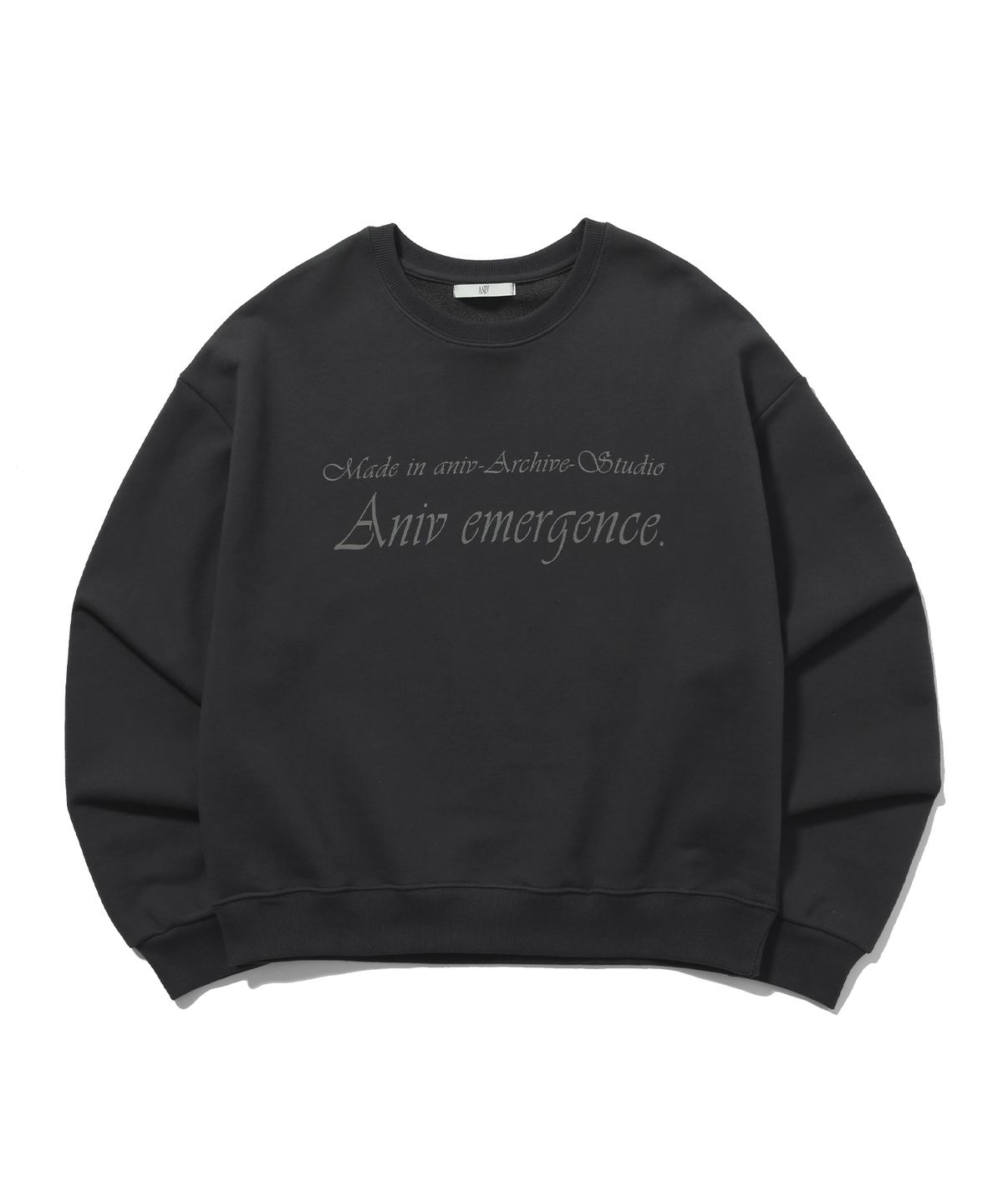 어니브(ANIV) EMERGENCY SWEAT SHIRT CHARCOAL