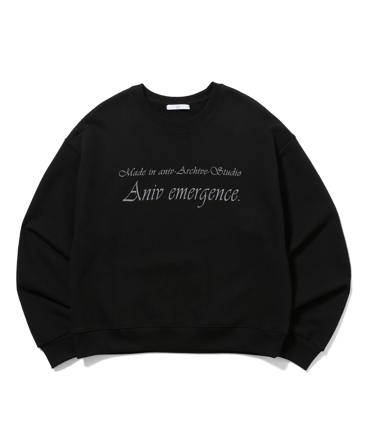 어니브(ANIV) EMERGENCY SWEAT SHIRT BLACK