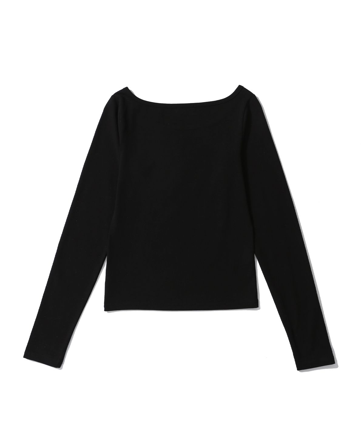 어니브(ANIV) OVAL NECK STEEL LOGO SLEEVE BLACK
