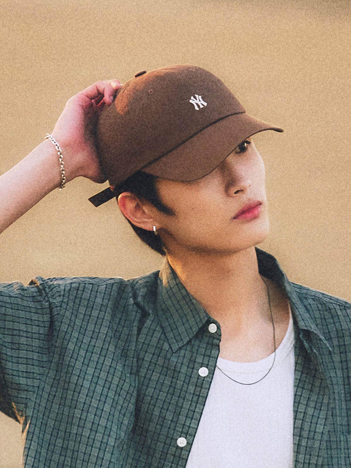 엠엘비(MLB) 나노로고 언스트럭쳐 볼캡 NY (Brown)
