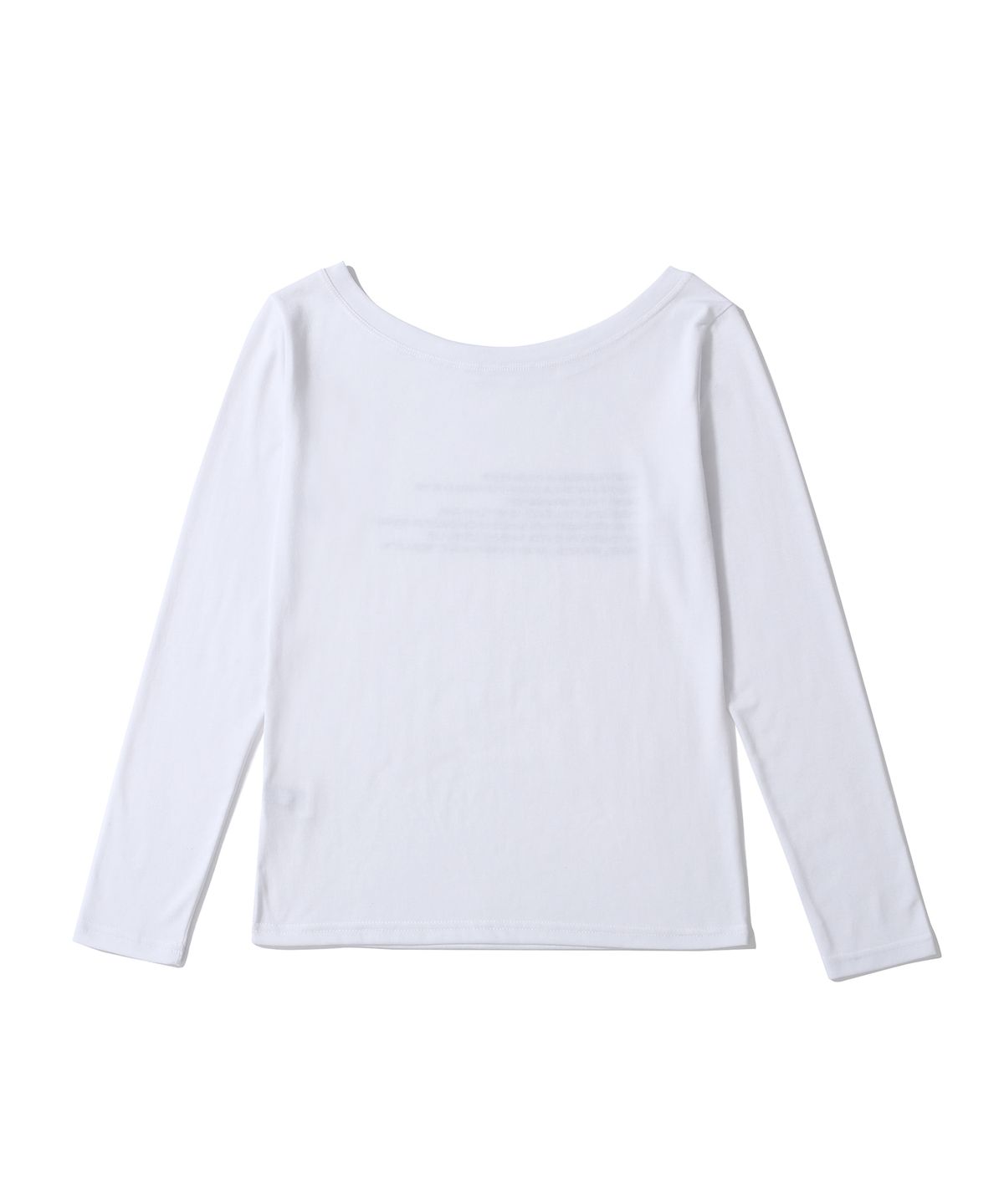 어니브(ANIV) OFF SHOULDER LETTERING LONG SLEEVE WHITE