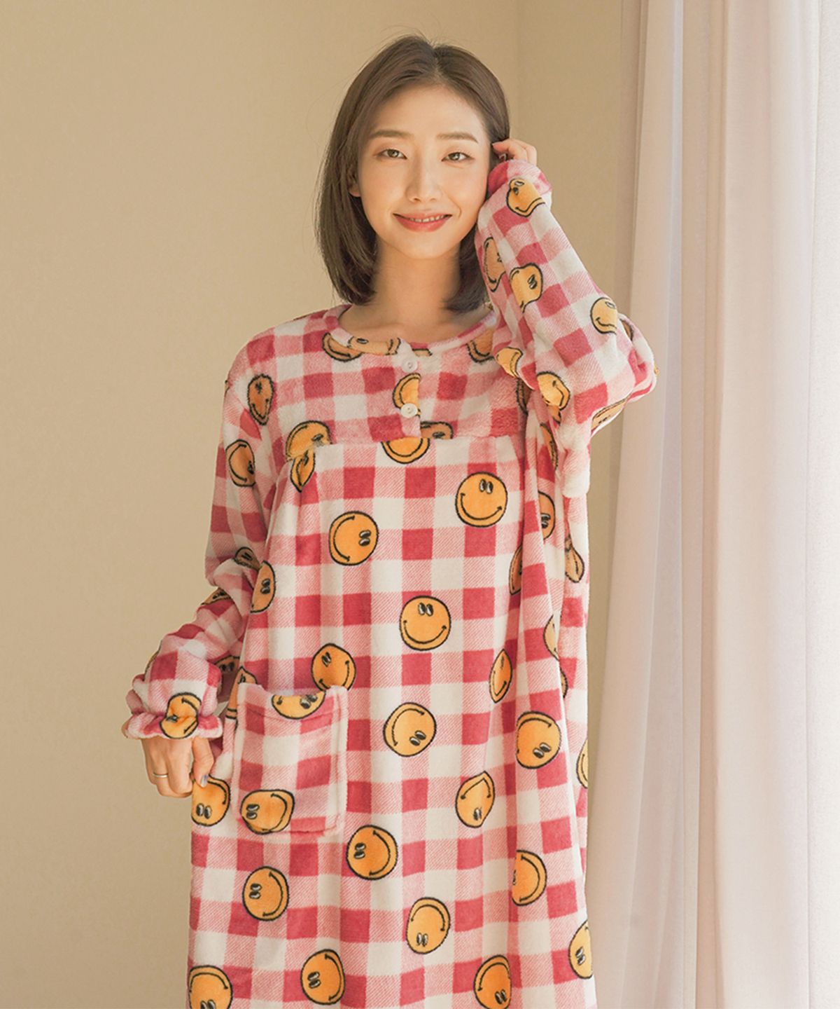 파란(PALAN) 밍크스마일 수면 잠옷 원피스