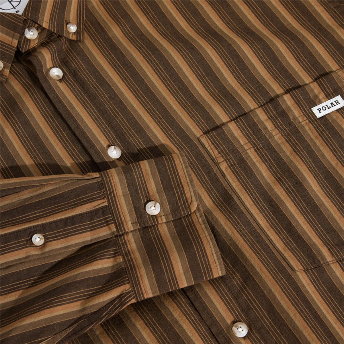 폴라(POLAR) Ben LS Shirt [Brown Stripes]