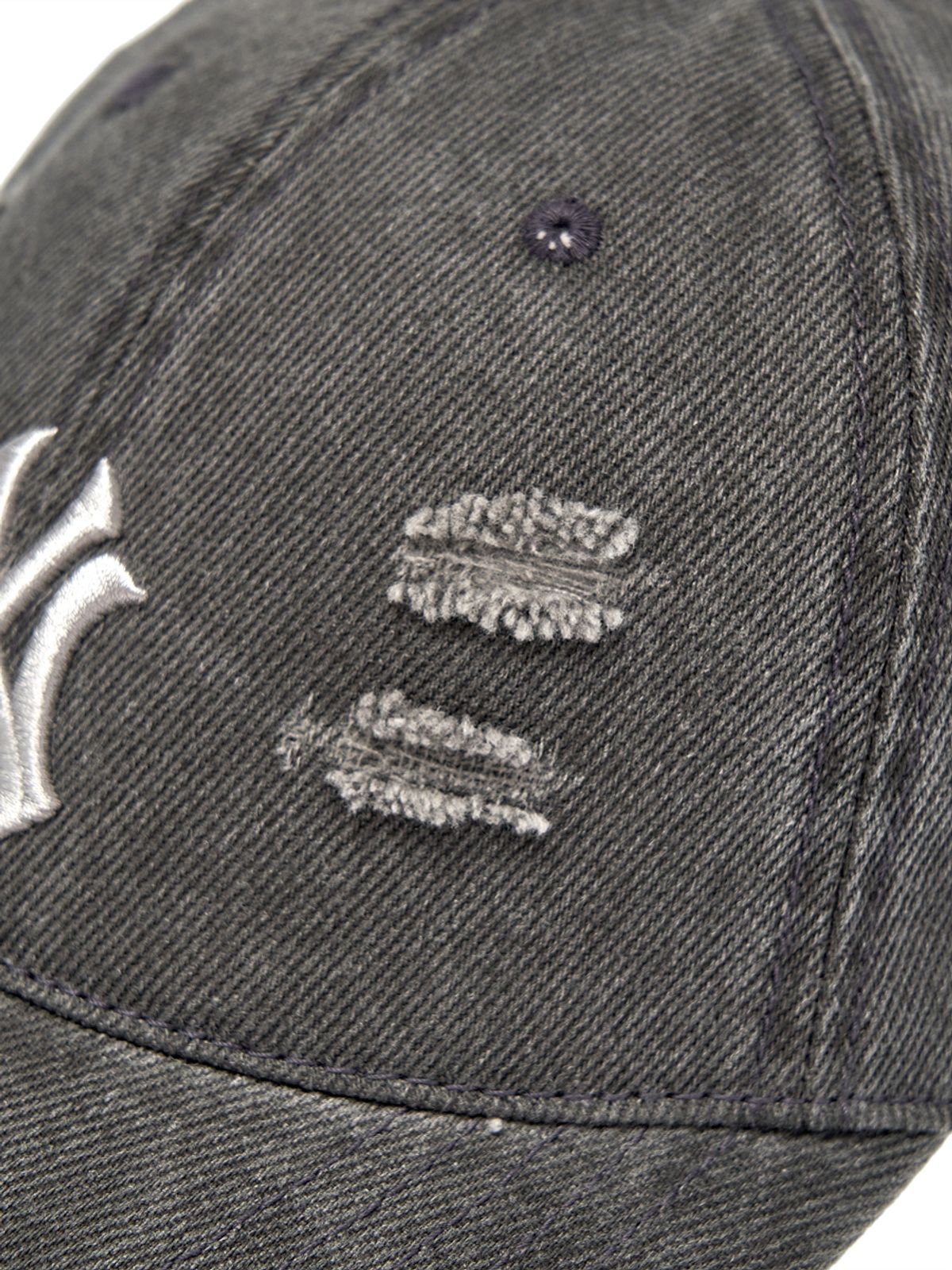 엠엘비(MLB) 데미지 워싱 언스트럭쳐 볼캡 NY (Charcoal Grey)