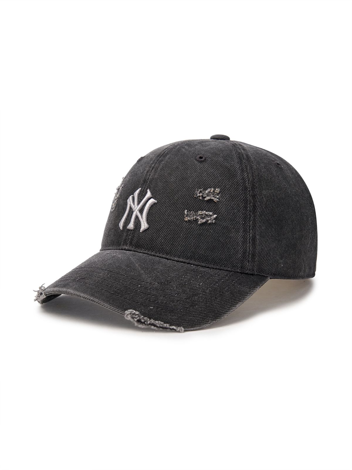 엠엘비(MLB) 데미지 워싱 언스트럭쳐 볼캡 NY (Charcoal Grey)