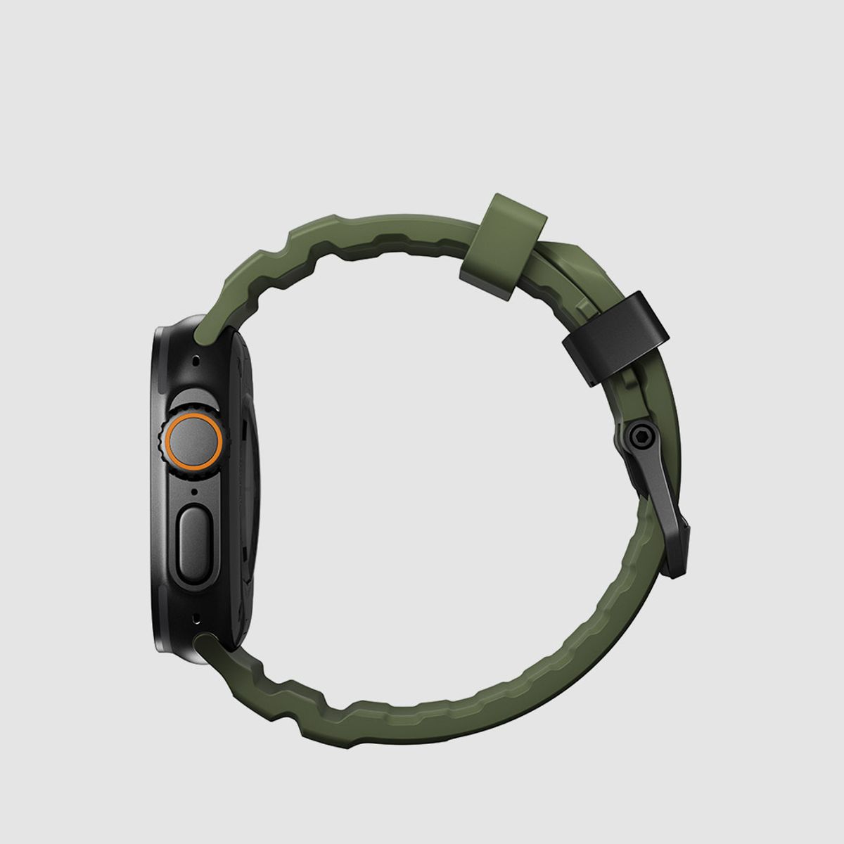 노마드(NOMAD) 애플워치 티타늄 스포츠 스트랩 로키 포인트 - 포레스트 블랙 버클 / 44 45 46 49 mm