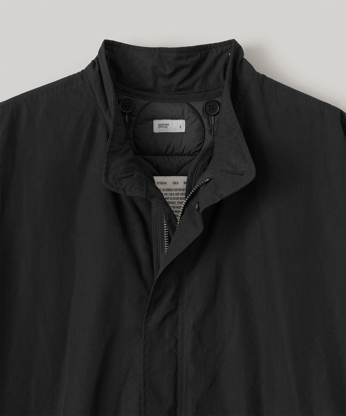 어나더 오피스(ANOTHER OFFICE) M-65 Insulation Fishtail Parka (Black)