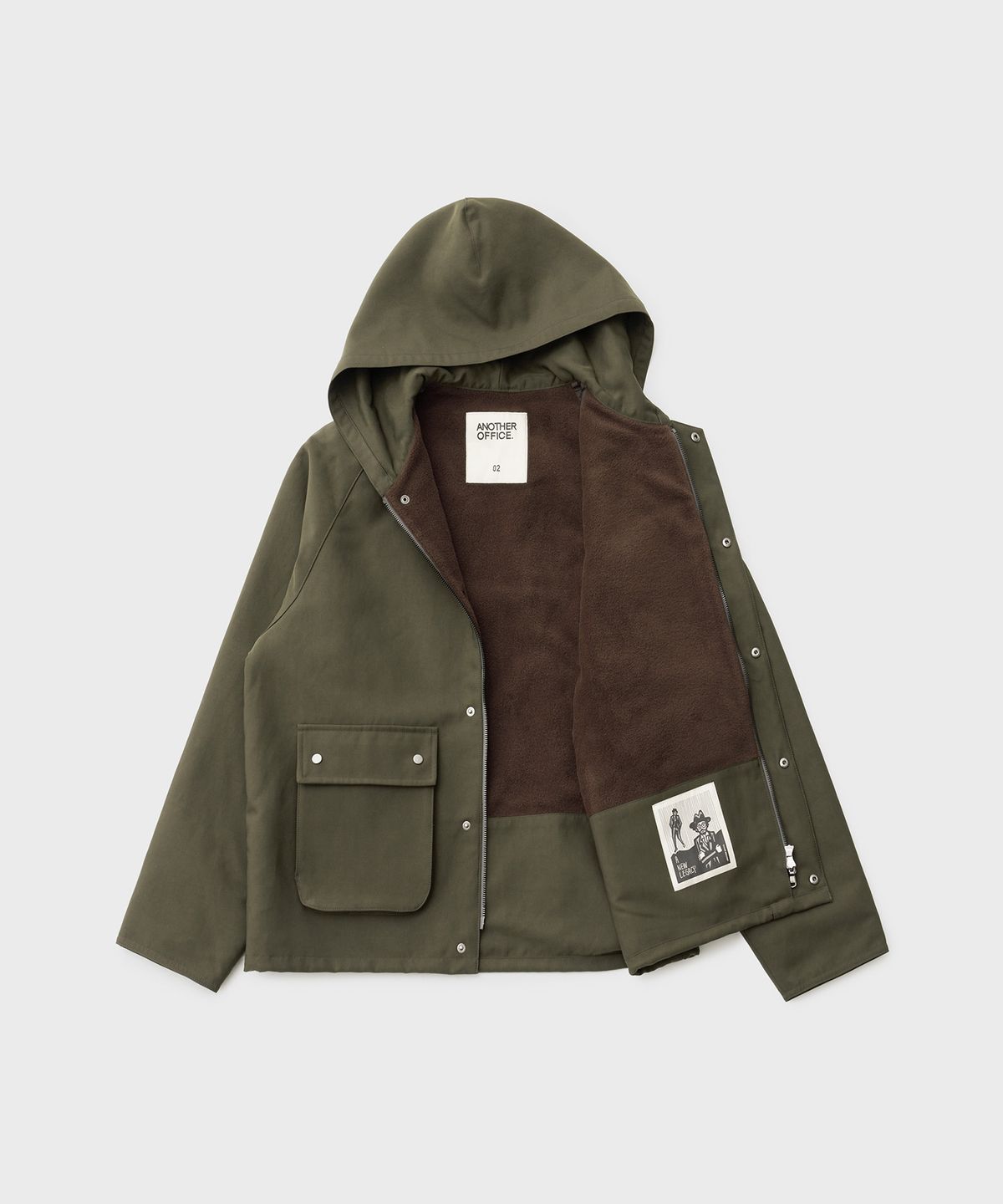 어나더 오피스(ANOTHER OFFICE) Hood Neo British Jacket (Olive Drab)