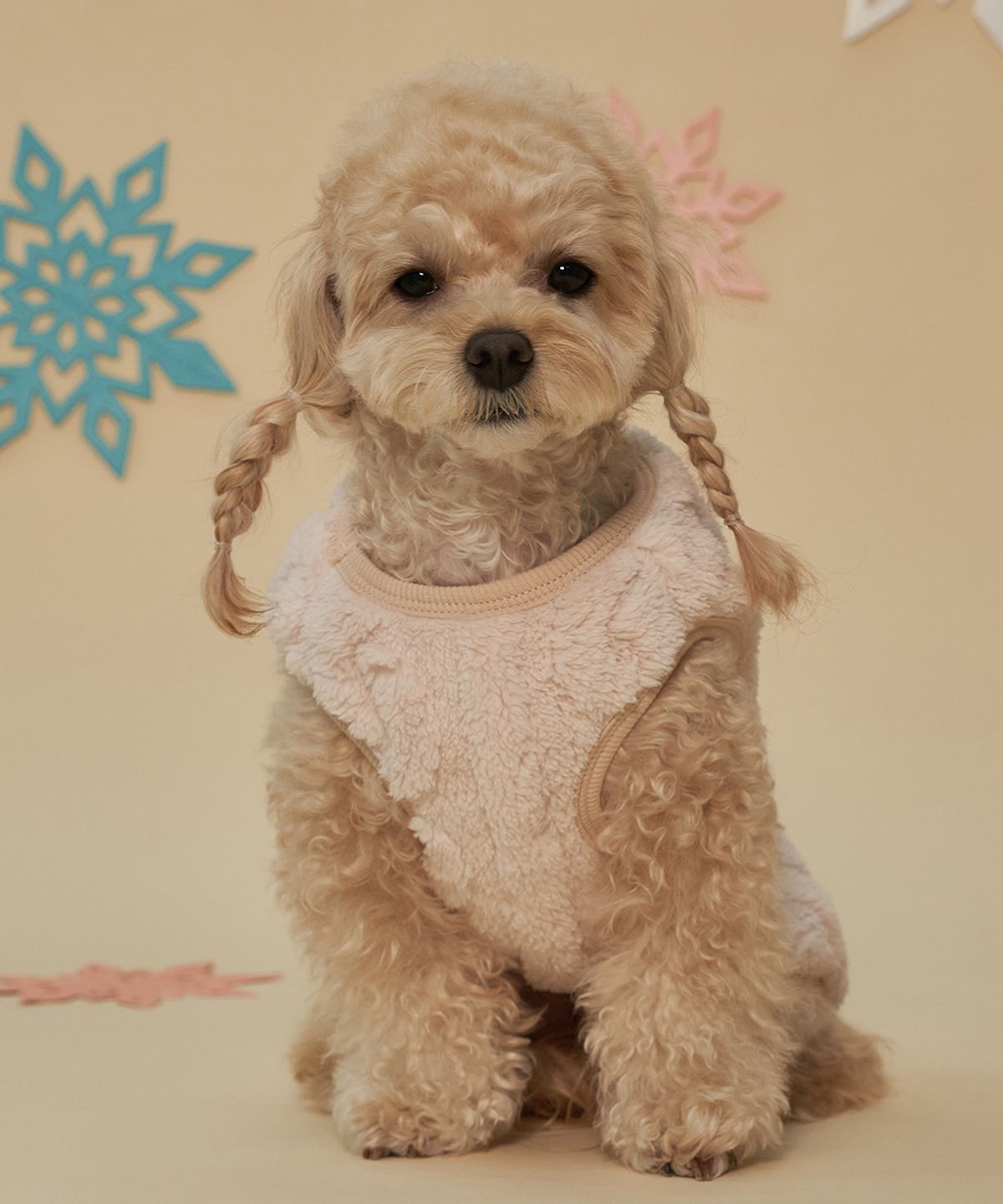 도그아이(DOGI) 강아지 양털 꽈배기티 S-5XL 아이보리