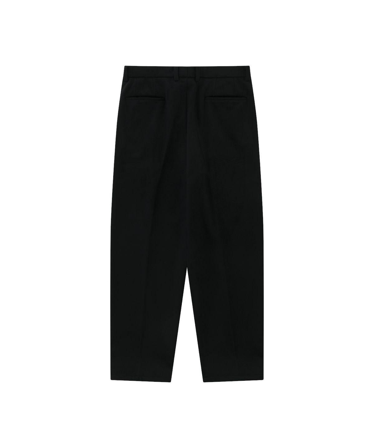 홍우성(HONGWOOSUNG) WIDE WOOL INVERTED PLEATS TROUSERS_BLACK