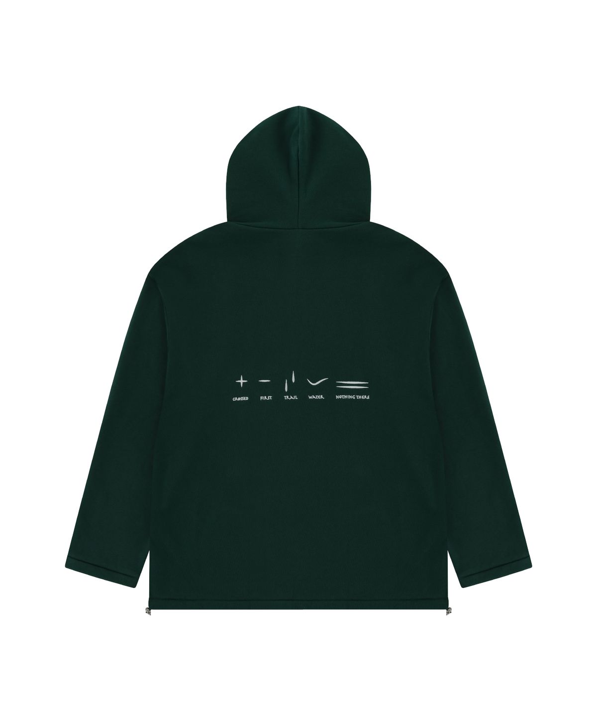 홍우성(HONGWOOSUNG) EMBROIDERY OVERSIZED LONG HOODY_GREEN