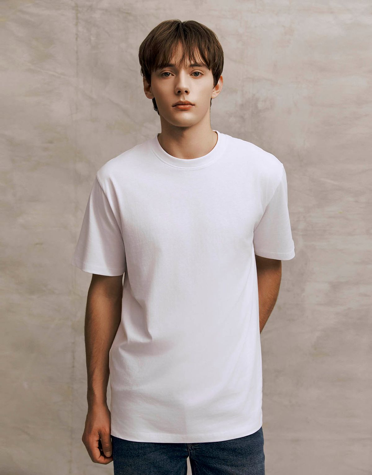 지오다노(GIORDANO) 슬릿 레이어드 반팔 티셔츠 024900 [2color]