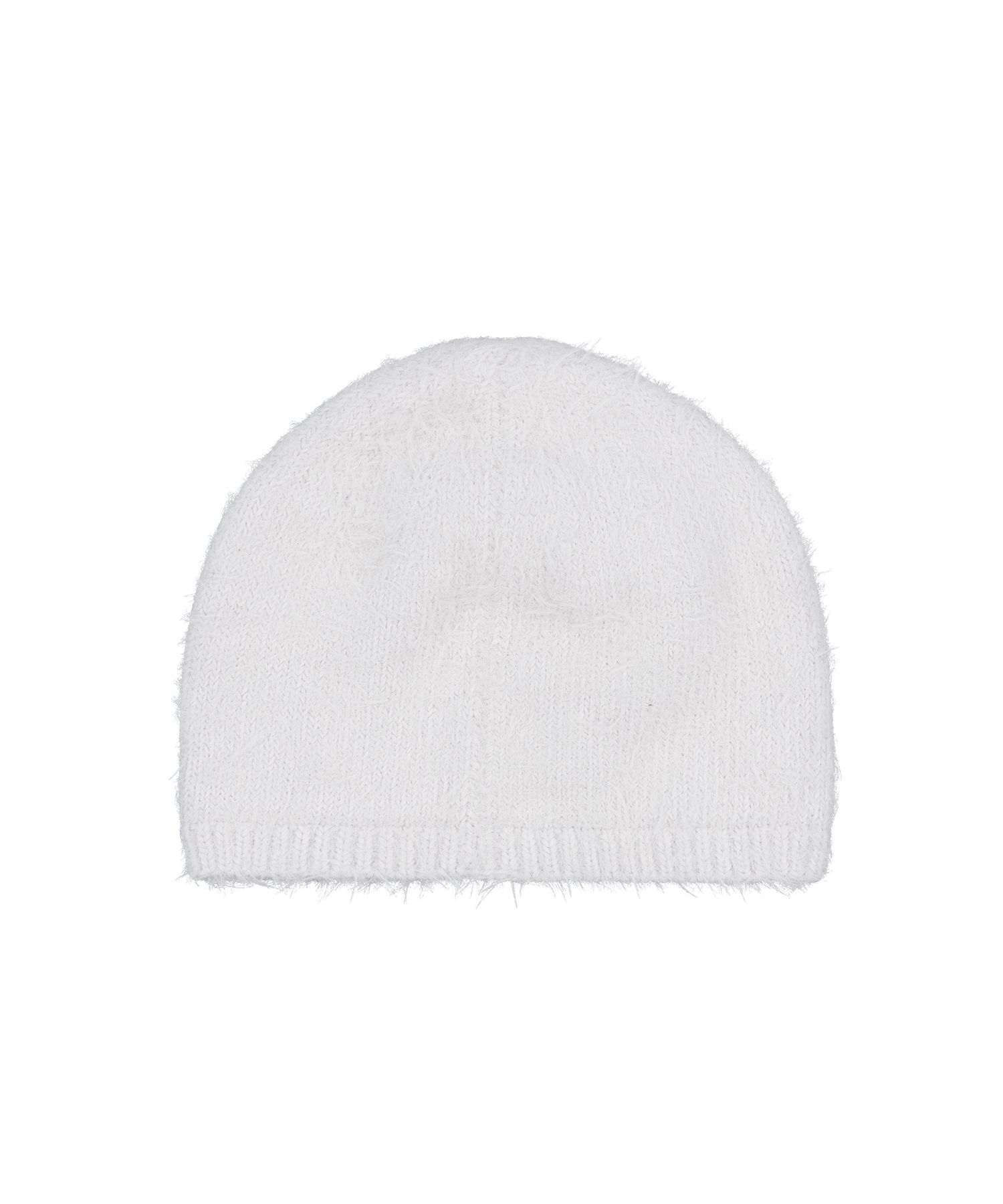 MUSINSA | WOOALONG Fuzzy beanie - WHITE