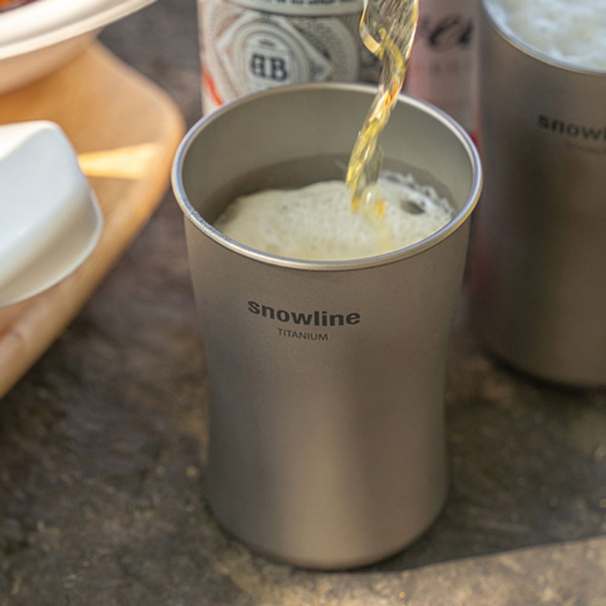 스노우라인(SNOWLINE) 티타늄싱글월맥주잔