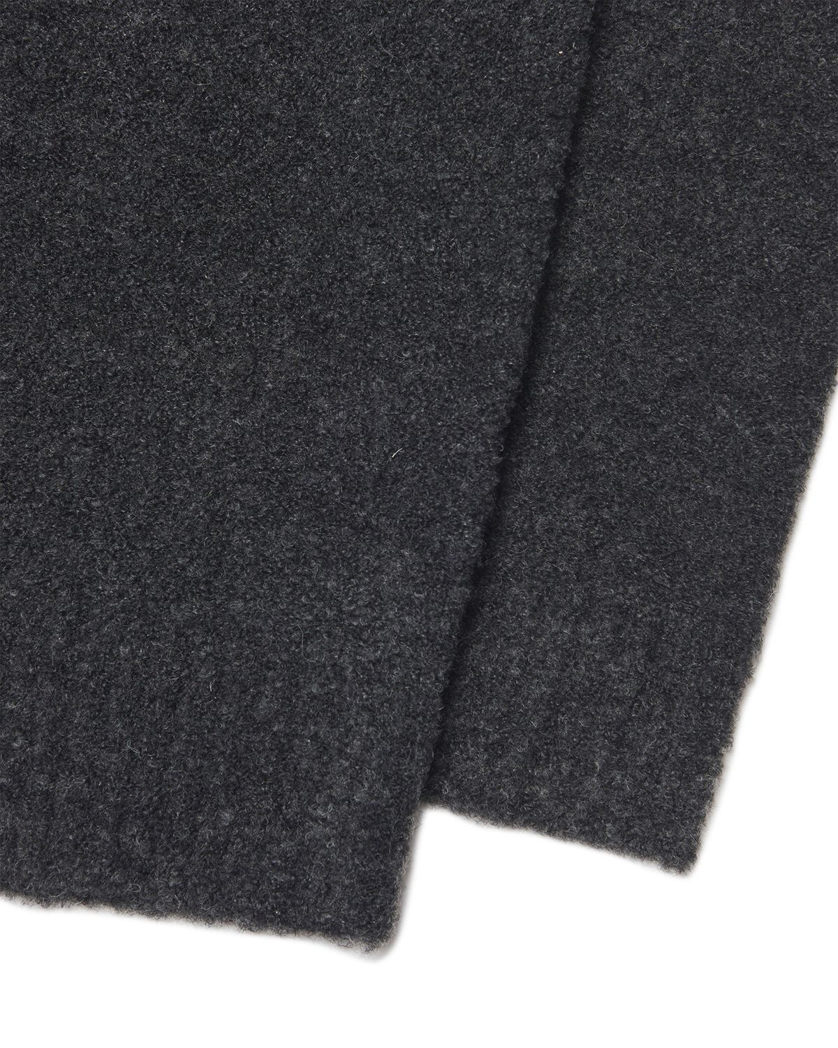 노매뉴얼(NOMANUAL) REVERSIBLE WOOL HAIRY KNIT - CHARCOAL