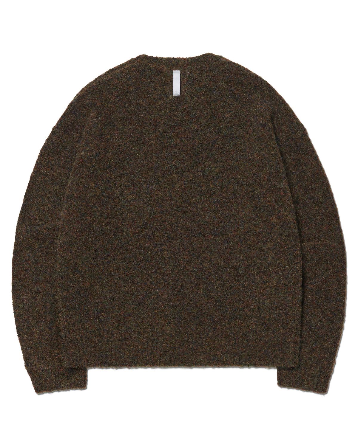 노매뉴얼(NOMANUAL) REVERSIBLE WOOL HAIRY KNIT - MOSS