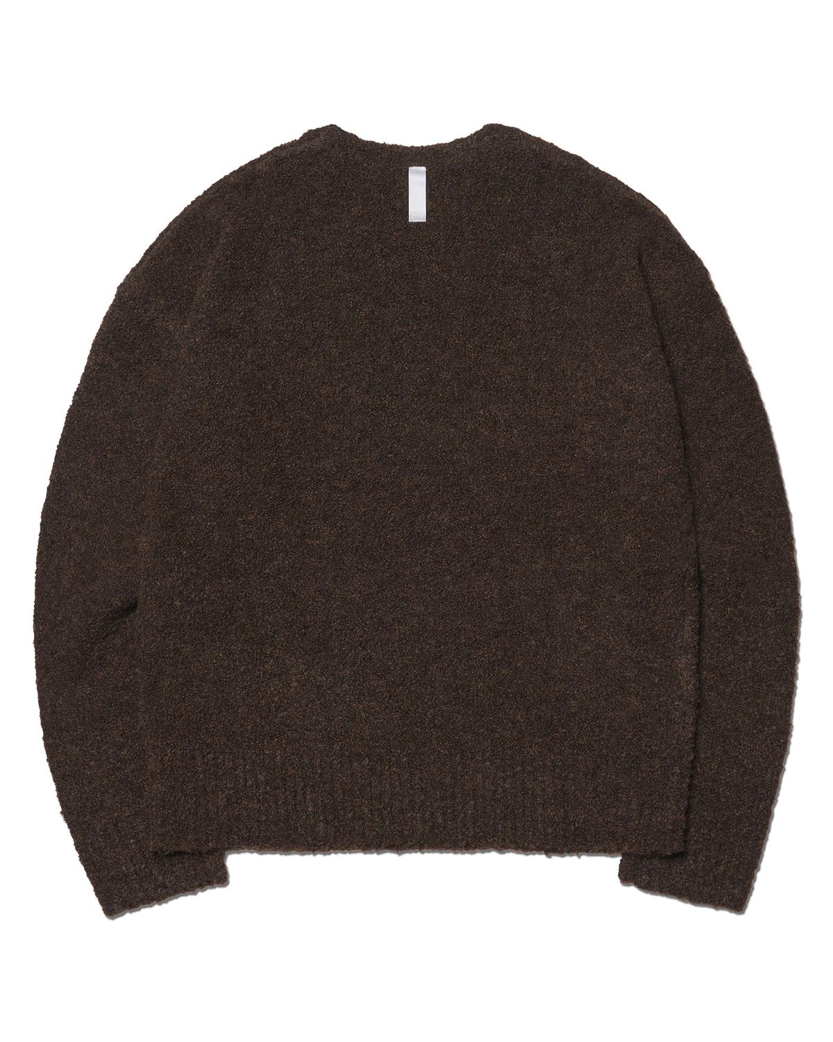 노매뉴얼(NOMANUAL) REVERSIBLE WOOL HAIRY KNIT - BROWN