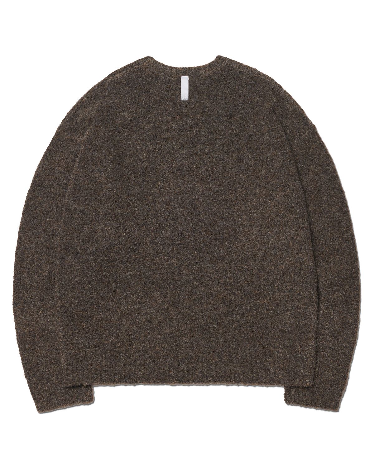노매뉴얼(NOMANUAL) REVERSIBLE WOOL HAIRY KNIT - MUD