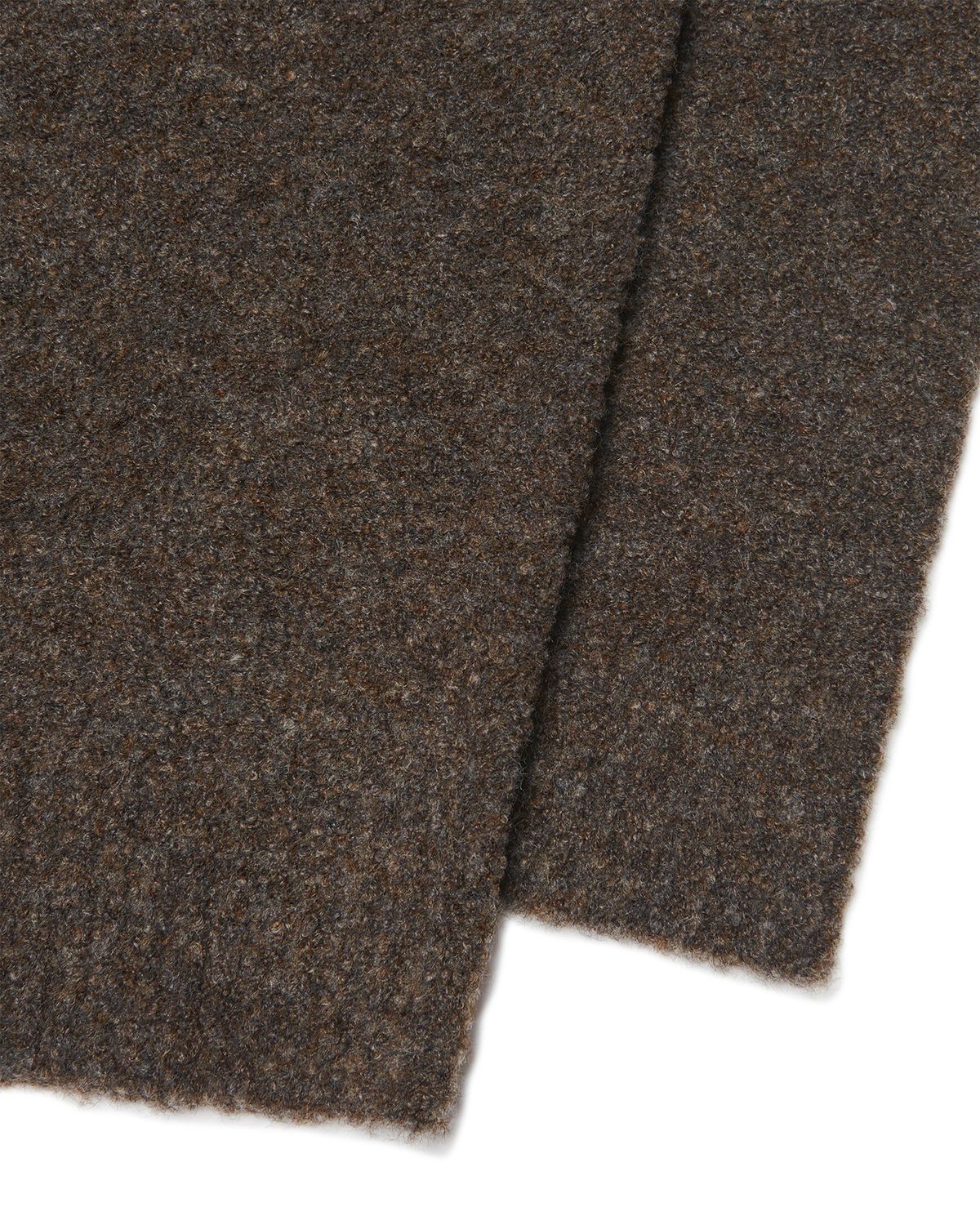 노매뉴얼(NOMANUAL) REVERSIBLE WOOL HAIRY KNIT - MUD