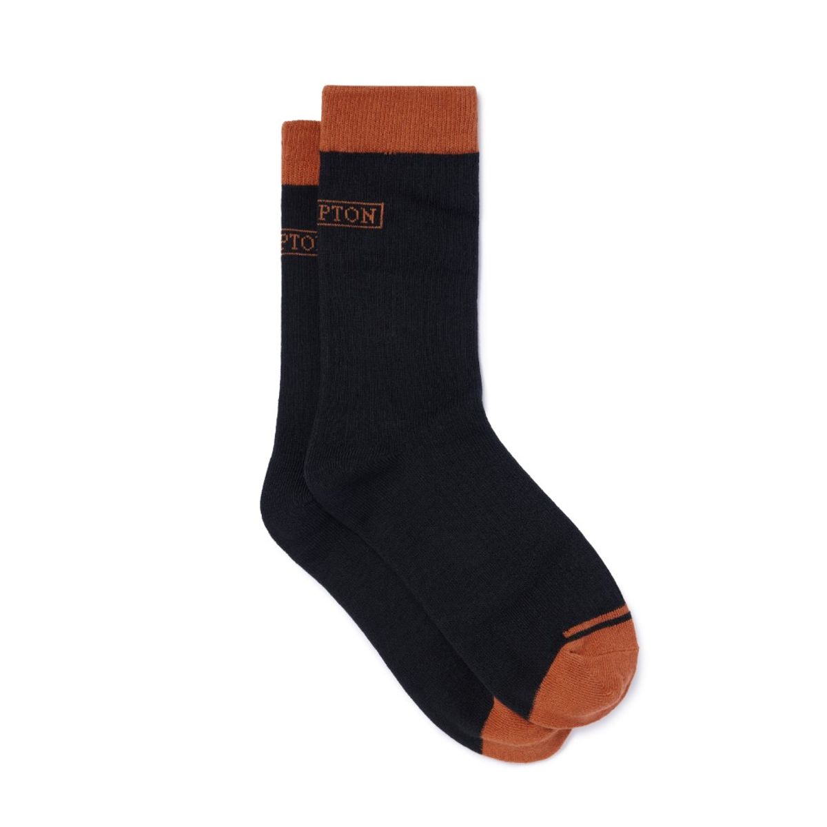 브롬톤 런던(BROMPTON LONDON) BROMPTON LOGO SOCKS - BLACK (P245ASO205)