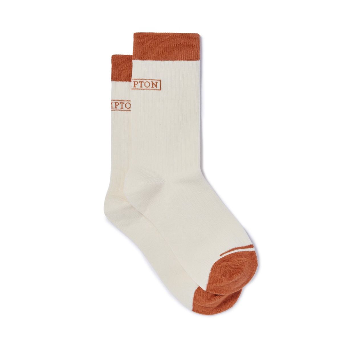 브롬톤 런던(BROMPTON LONDON) BROMPTON LOGO SOCKS - IVORY (P245ASO205)