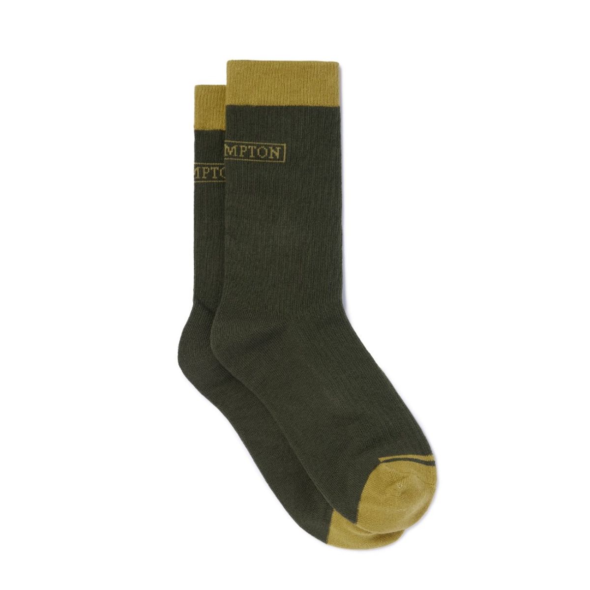 브롬톤 런던(BROMPTON LONDON) BROMPTON LOGO SOCKS - KHAKI (P245ASO205)