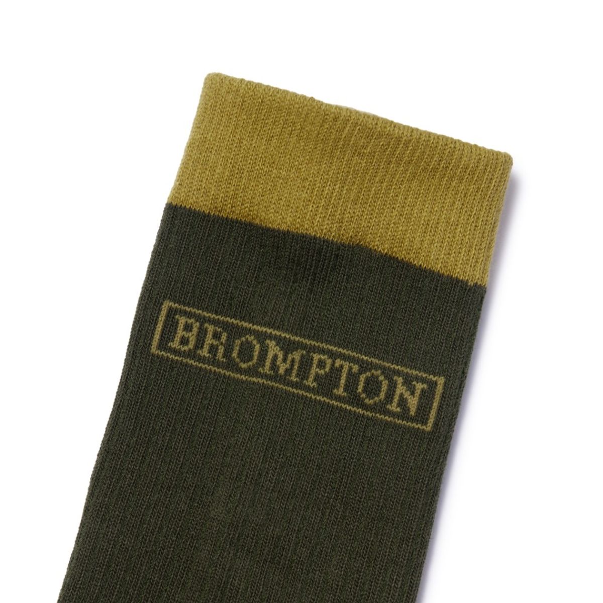 브롬톤 런던(BROMPTON LONDON) BROMPTON LOGO SOCKS - KHAKI (P245ASO205)