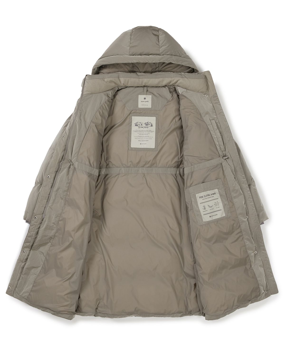 스노우피크 어패럴(SNOWPEAK APPAREL) 브라이트 여성 롱 다운 자켓 (S24WWFDJ73) Tan Gray