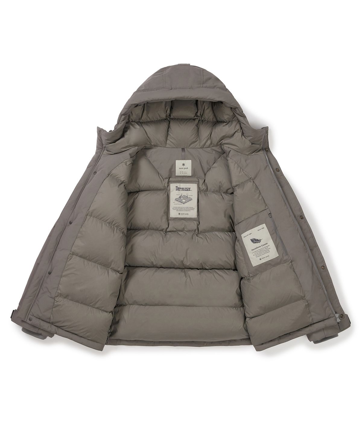 스노우피크 어패럴(SNOWPEAK APPAREL) 프리미엄 후드 헤비 구스 다운 자켓 (S24WMTDJ32) Dark Khaki