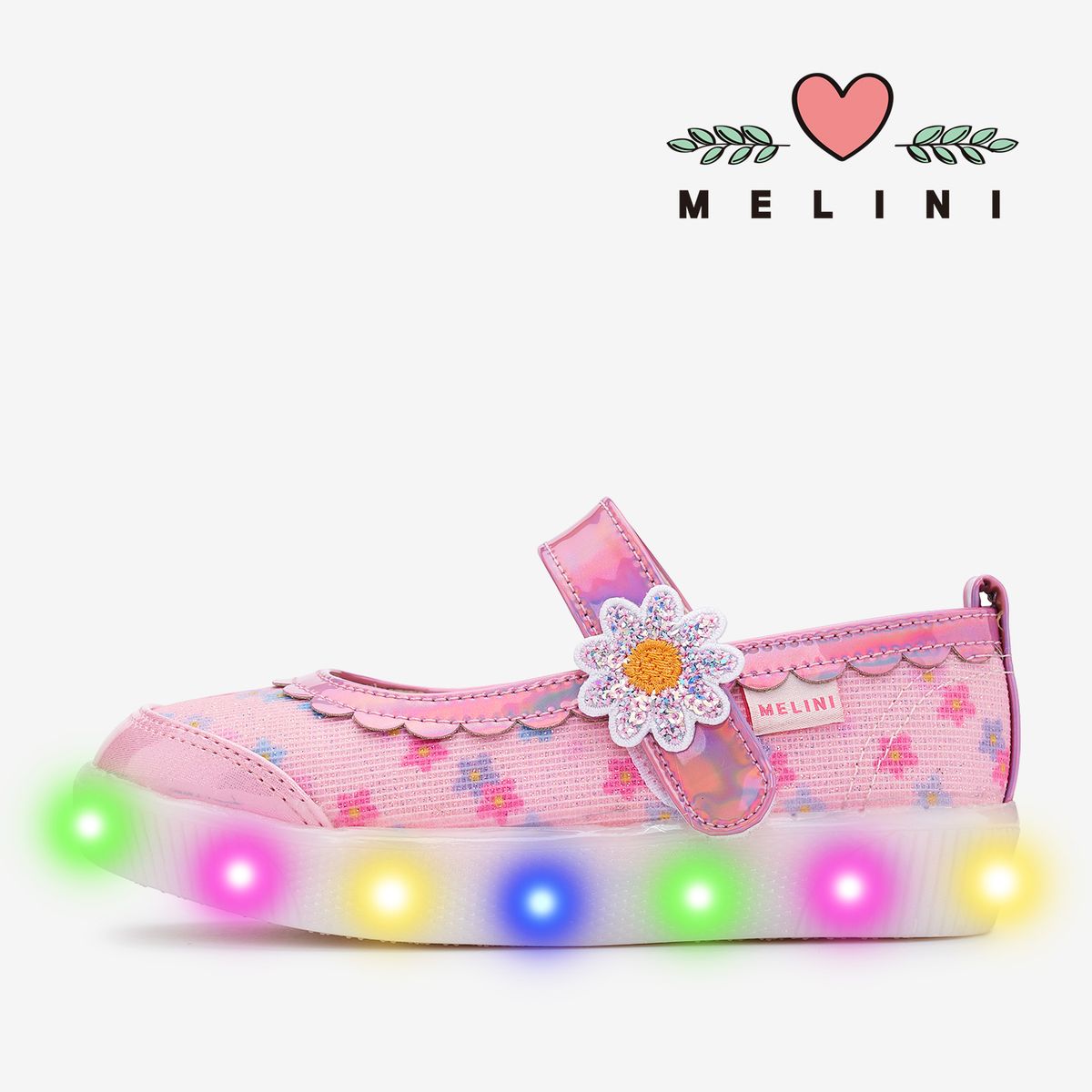멜리니(MELINI) LED  여아신발 로렌-트윙클핑크