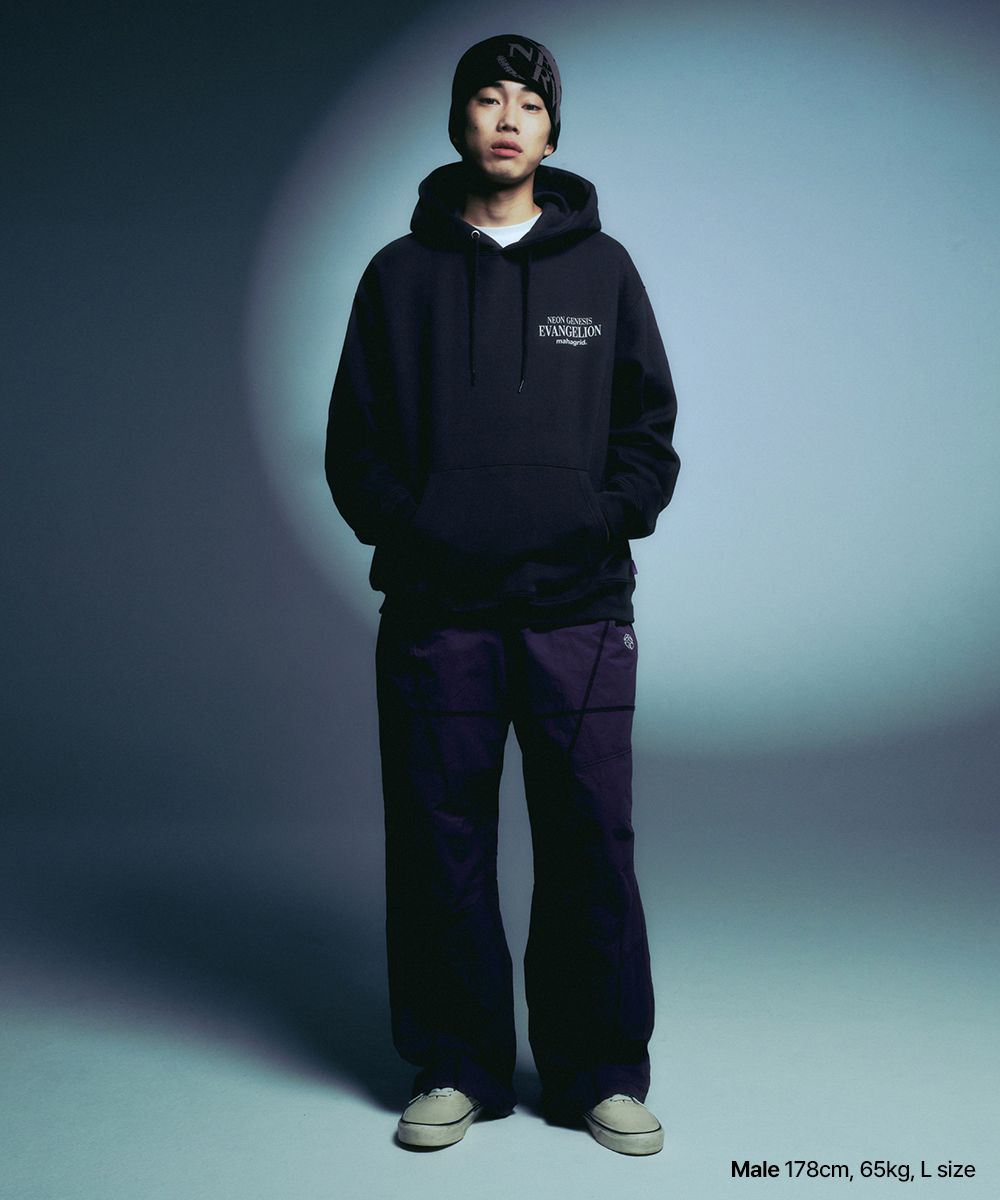 MUSINSA公式 | MAHAGRID PROJECT EVA HOODIE CHARCOAL(MG2EFMM404B)
