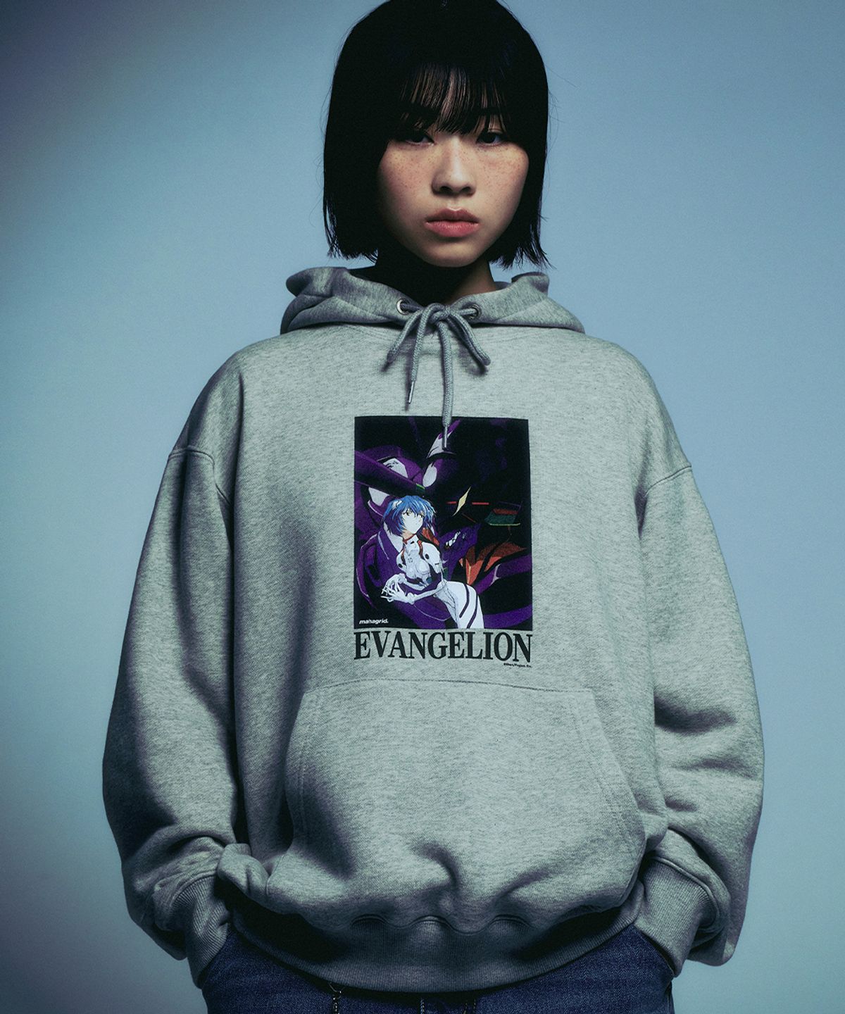 마하그리드(MAHAGRID) EVANGELION HOODIE GREY(MG2EFMM405B)