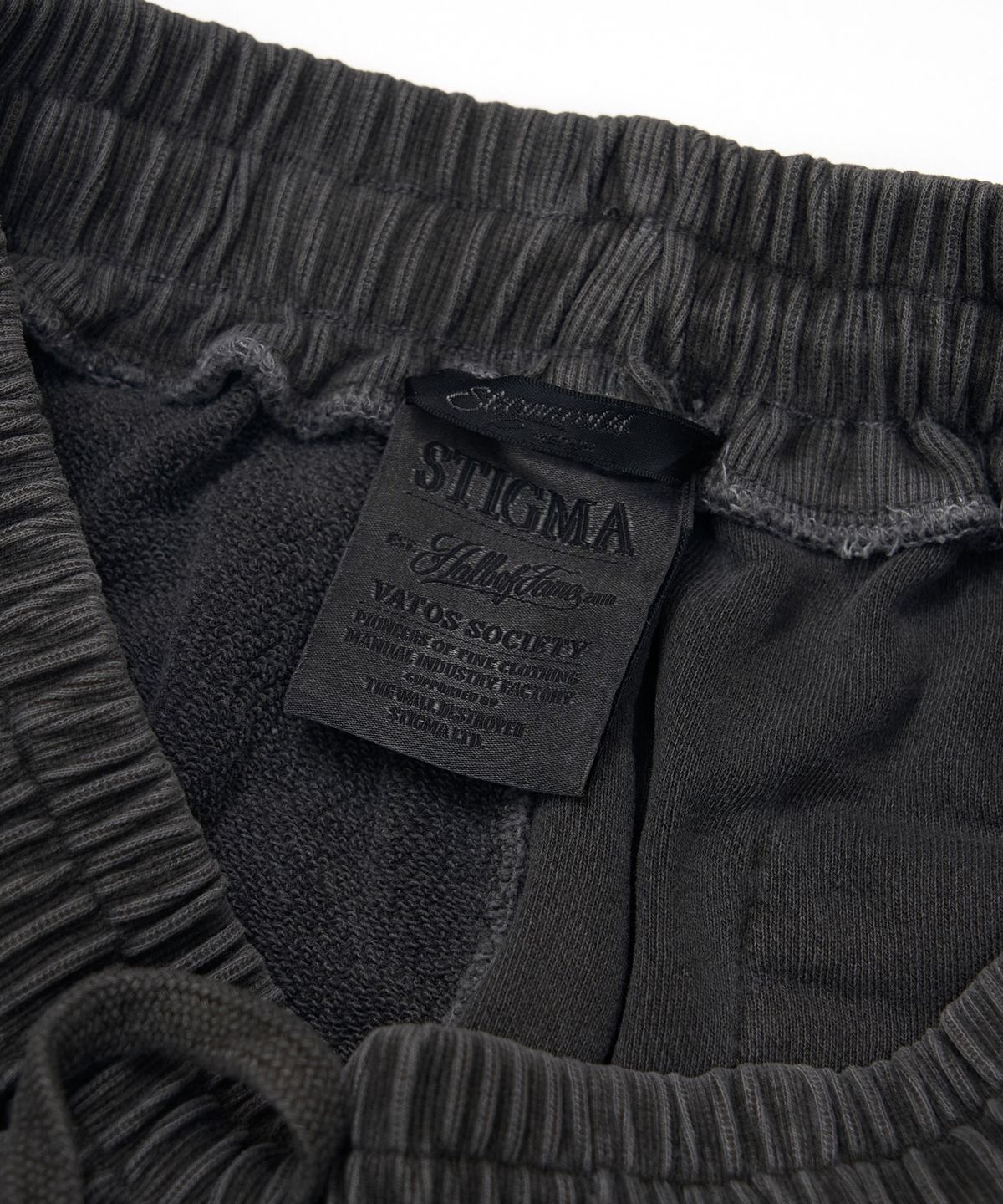 스티그마(STIGMA) Insideout Docking Pigment Washed Wide Jogger Pants Charcoal