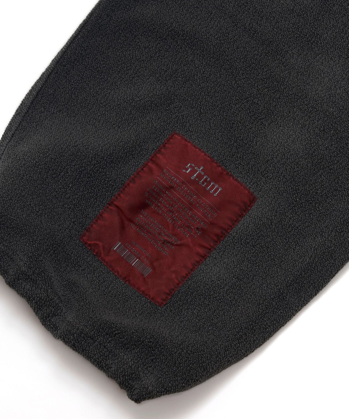 스티그마(STIGMA) Insideout Docking Pigment Washed Wide Jogger Pants Charcoal