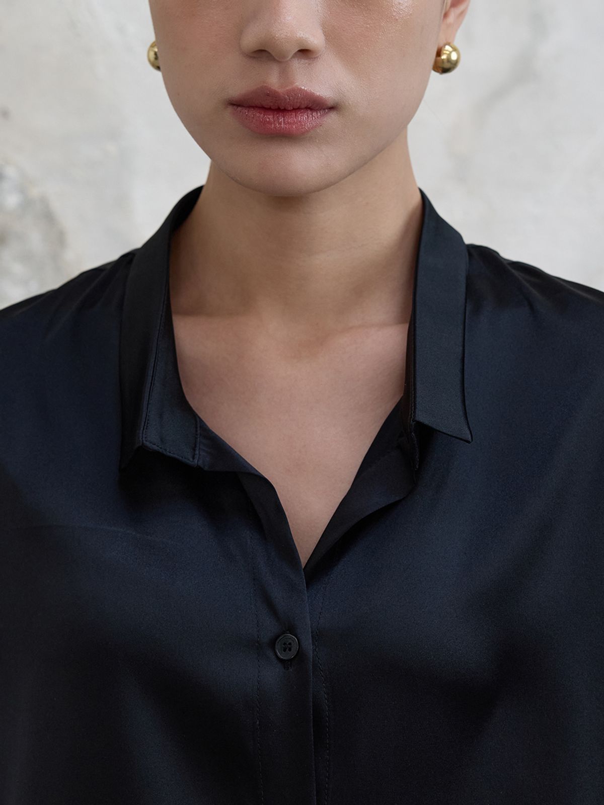 분닥세인츠(THE BOONDOCK SAINTS) Vintage Collar Silk Shirt Black