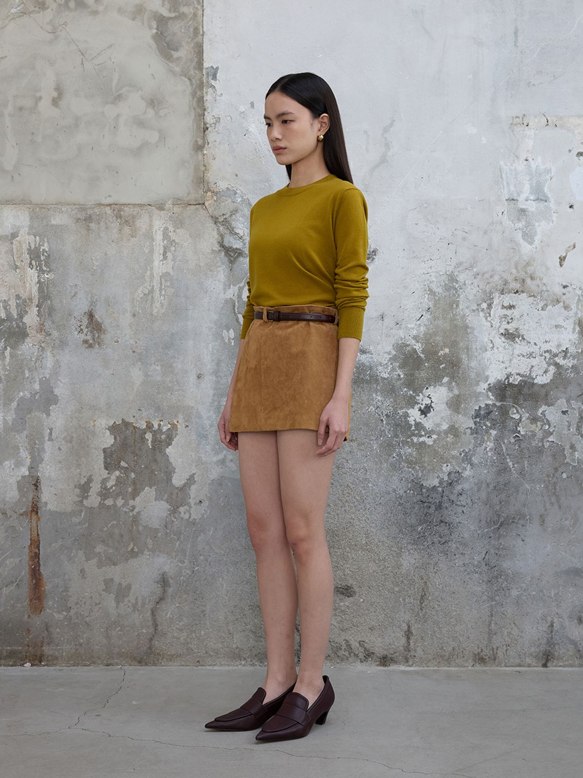 분닥세인츠(THE BOONDOCK SAINTS) Round Neck Wool Kint Top Mustard