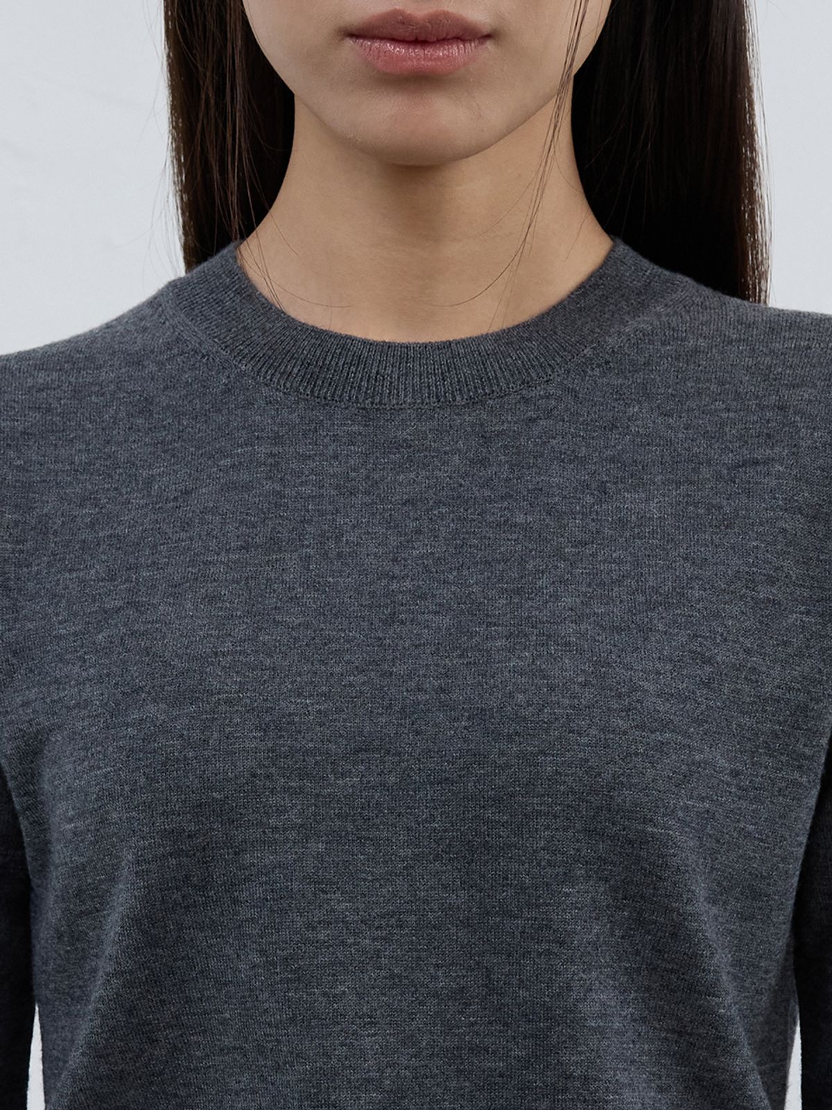 분닥세인츠(THE BOONDOCK SAINTS) Round Neck Wool Kint Top Grey Goose