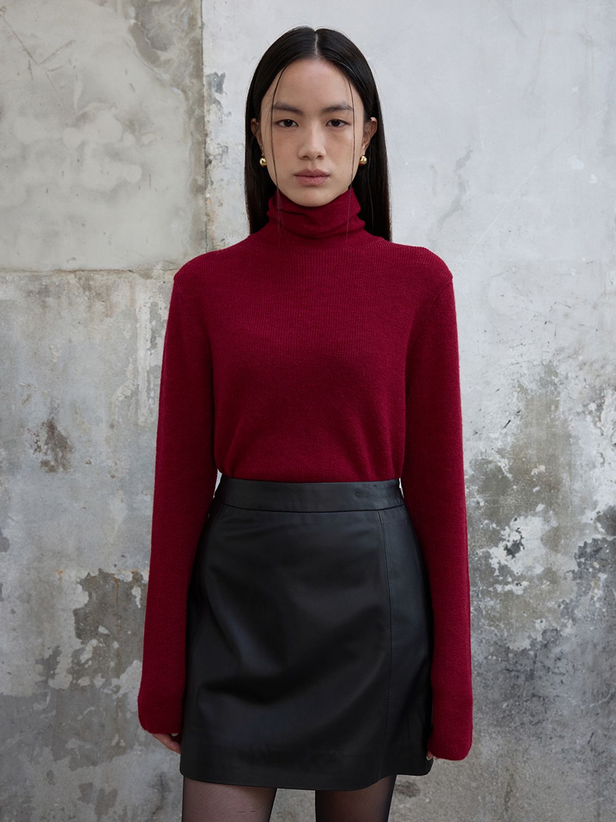 분닥세인츠(THE BOONDOCK SAINTS) Mohair Turtleneck Sweater Scarlet