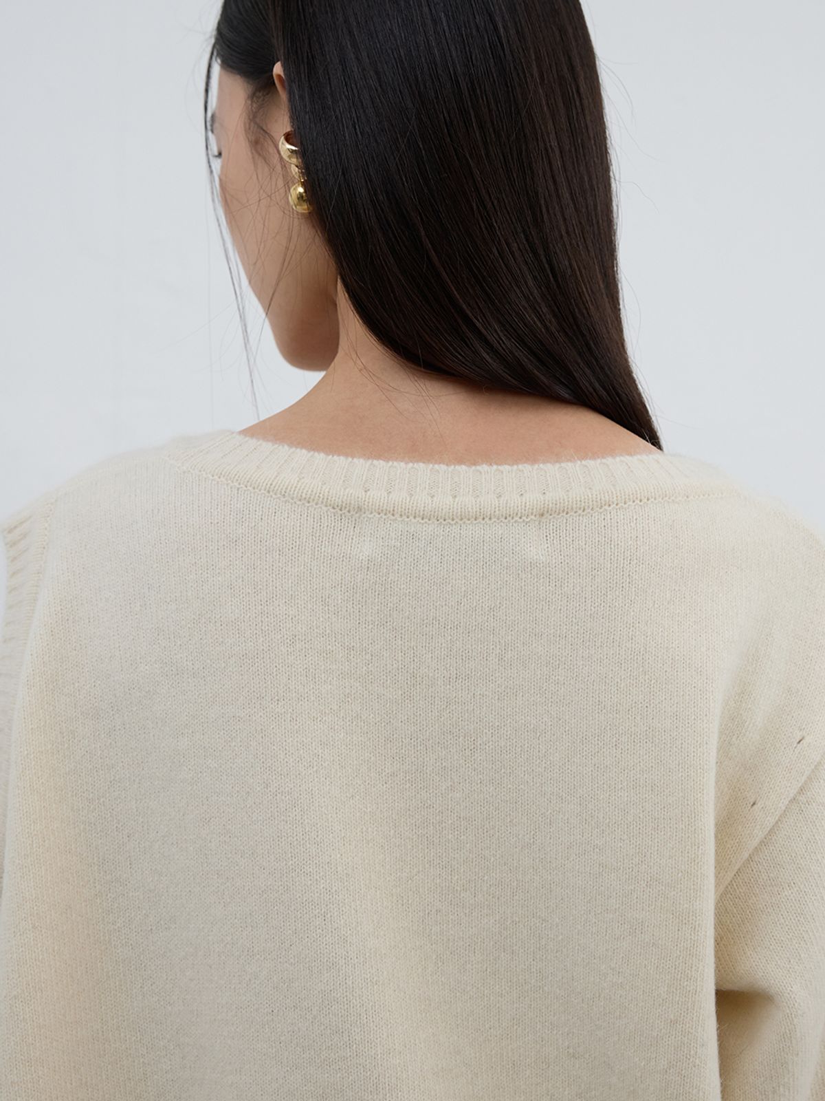 분닥세인츠(THE BOONDOCK SAINTS) Cut Out Brushed Pullover Cream