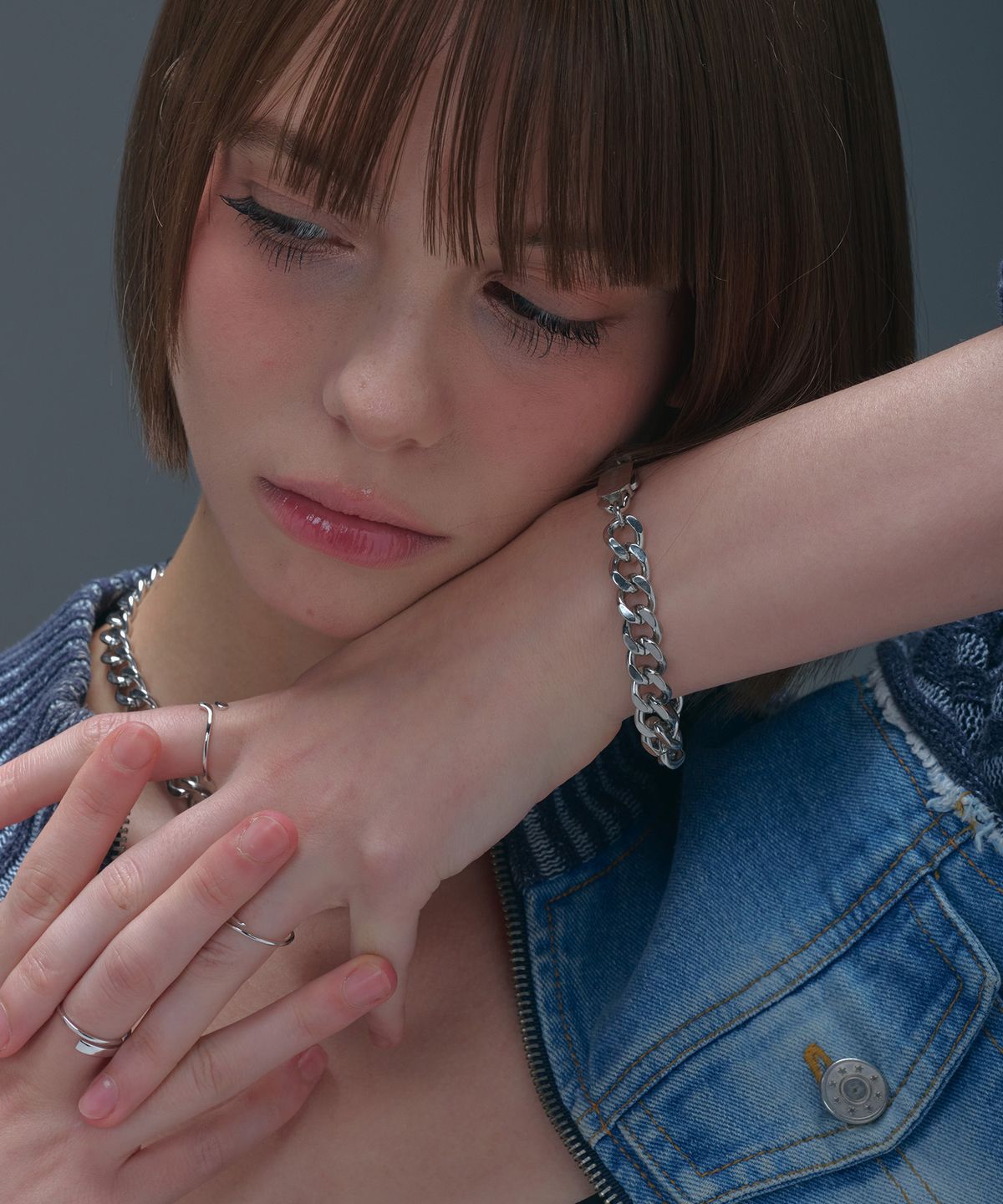 로맨티누어(ROMANTINUER) SN.167 Curb Chain Bracelet