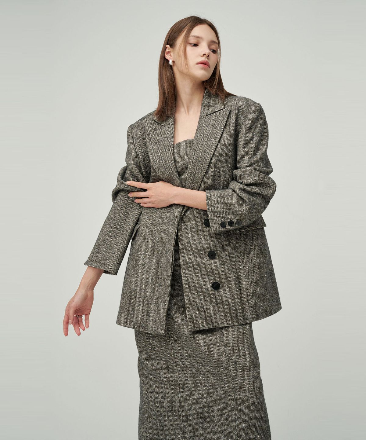 세컨드 아르무아(02ARMOIRE) Ines Jacket _ Dark Grey
